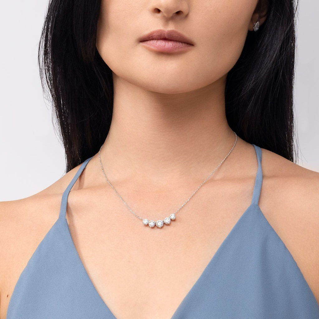 3.50 TCW Round  Lab Grown Diamond Necklace