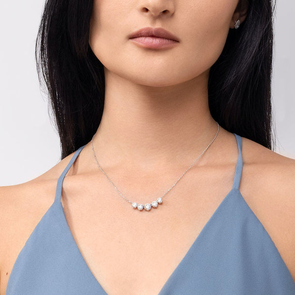 3.50 TCW Round  Lab Grown Diamond Necklace