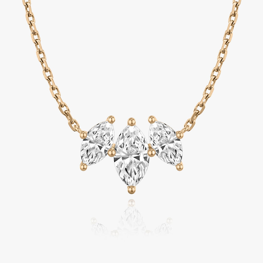 1.0 TCW Marquise  Lab Grown Diamond Necklace