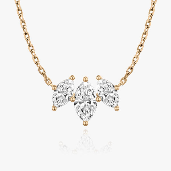 1.0 TCW Marquise  Lab Grown Diamond Necklace
