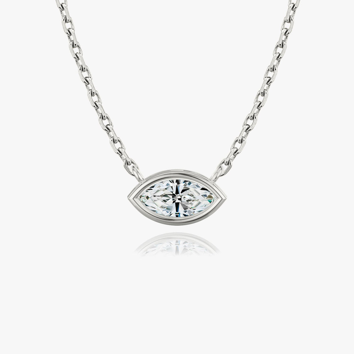 1.0 CT Marquise Bezel Solitaire Lab Grown Diamond 
