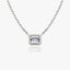 1.0 CT Emerald Bezel Solitaire  Lab Grown Diamond 