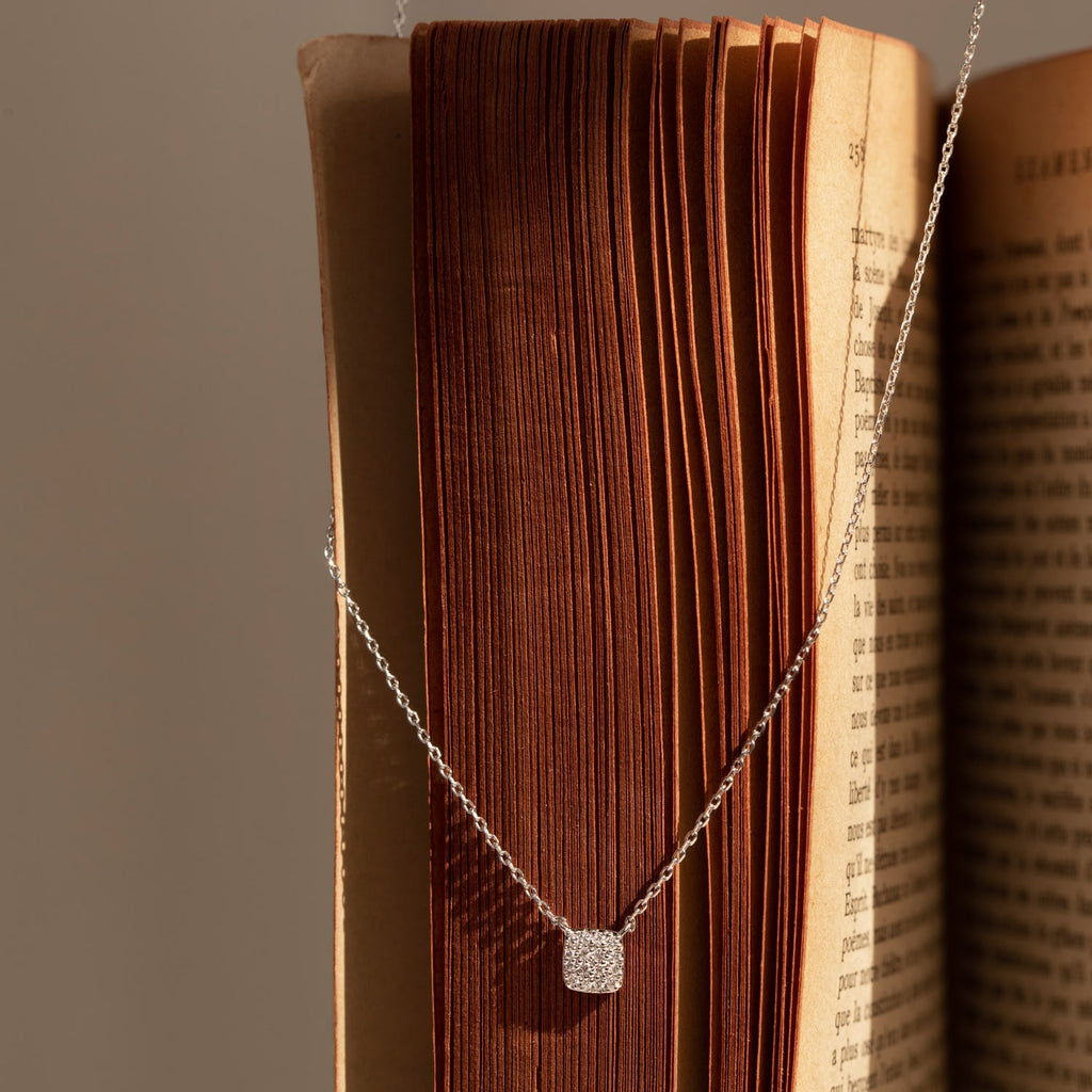 0.10 TCW Round  Lab Grown Diamond Necklace