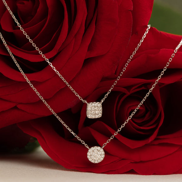 0.10 TCW Round  Lab Grown Diamond Necklace