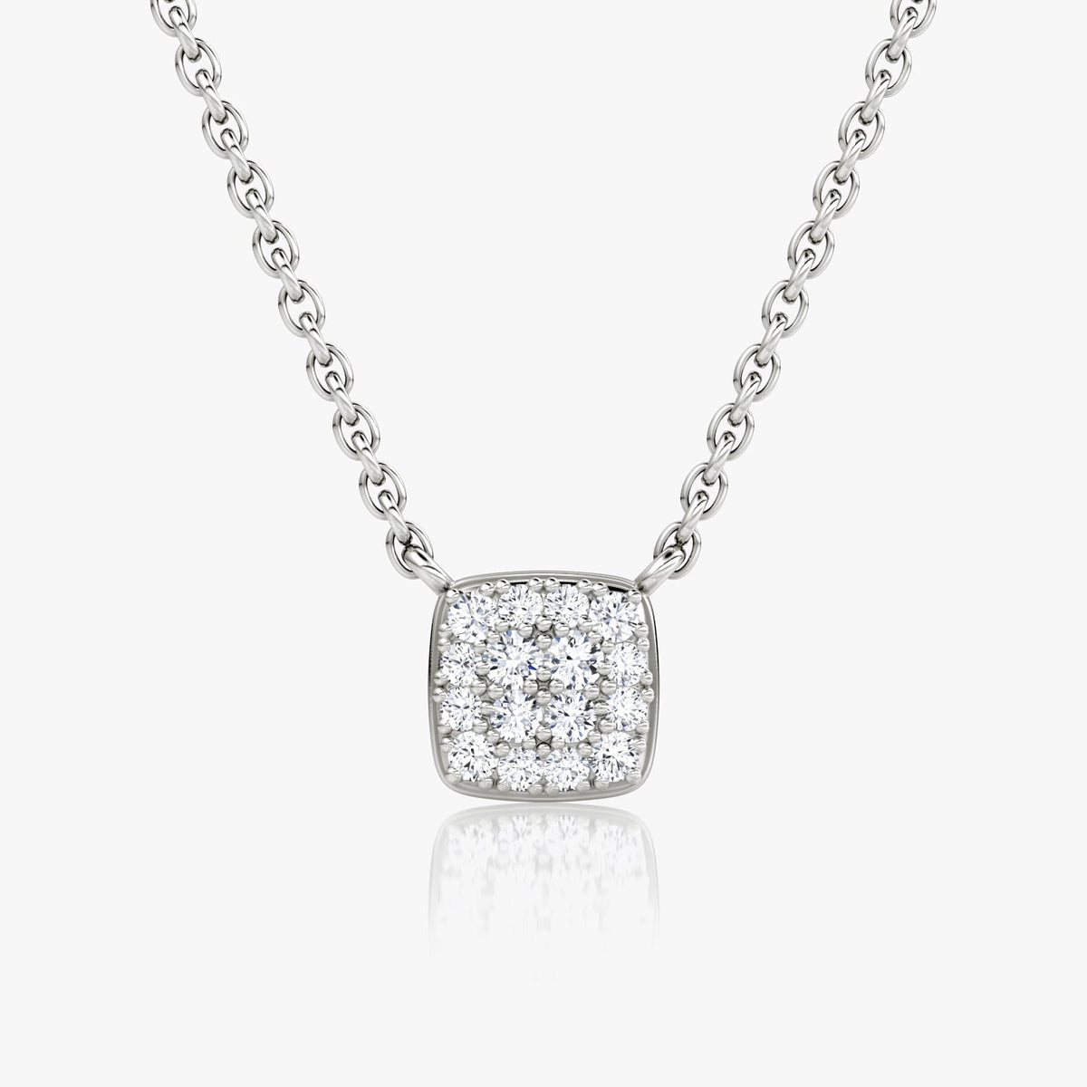 0.10 TCW Round  Lab Grown Diamond Necklace