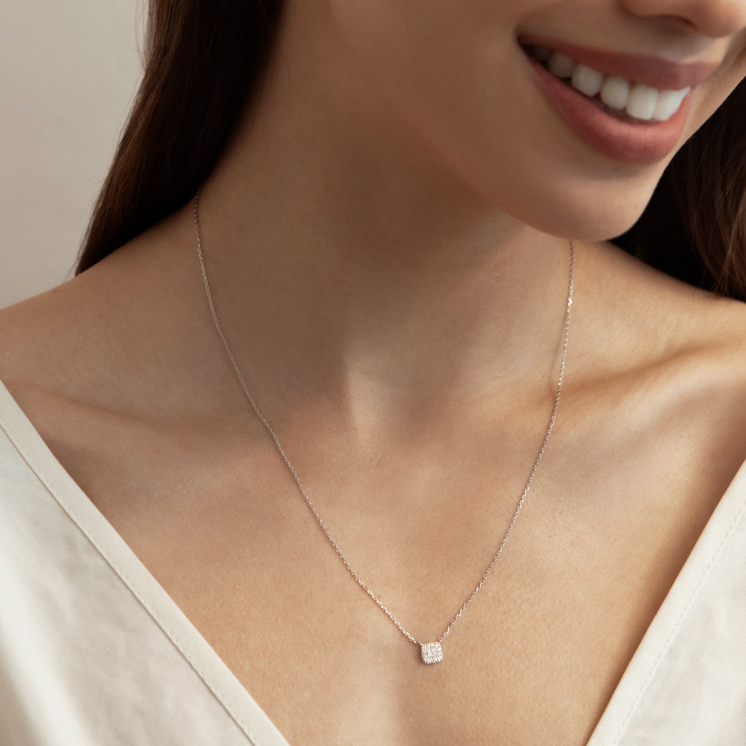 0.10 TCW Round  Lab Grown Diamond Necklace 副图
