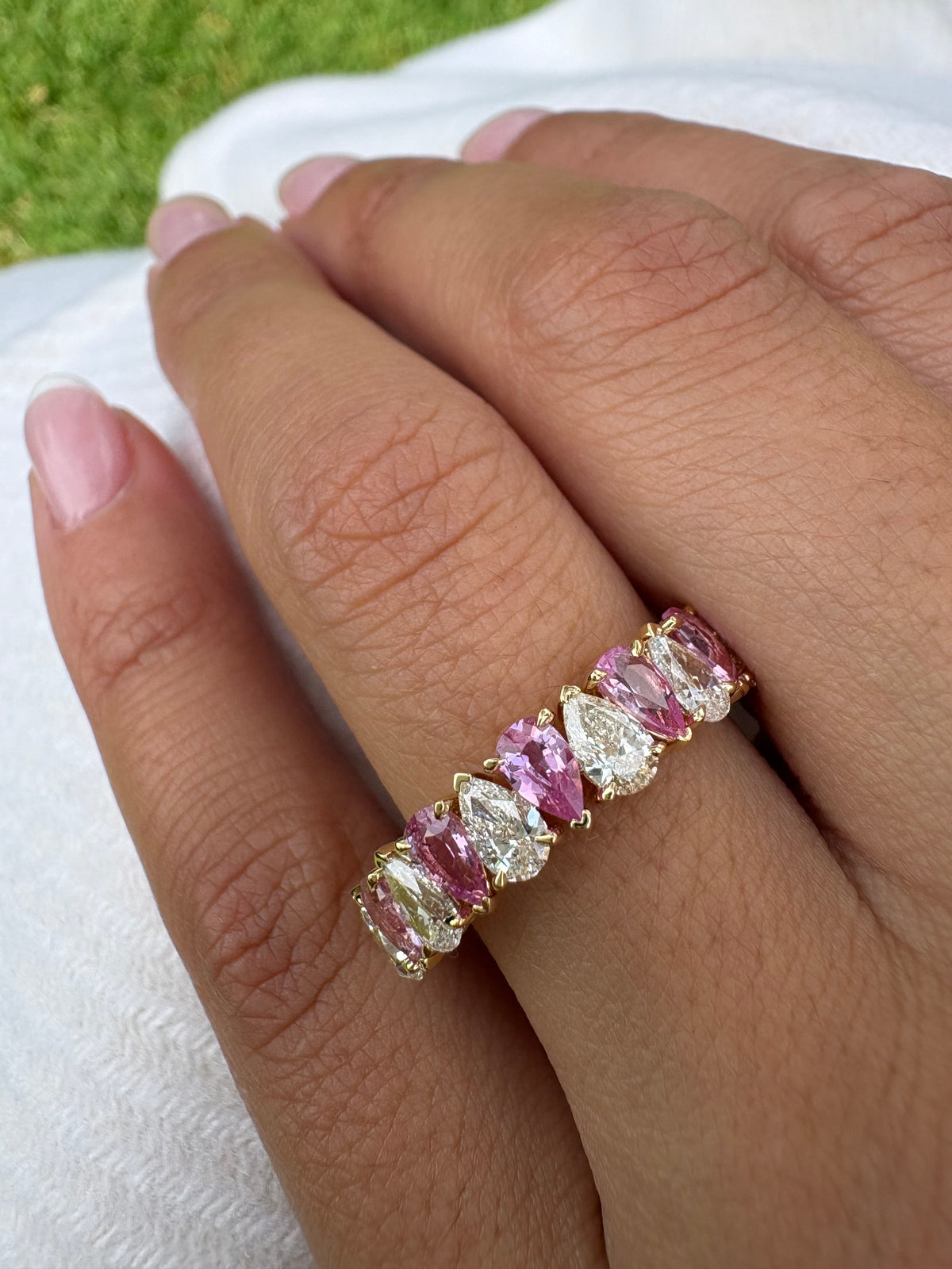 Petite Pear Gender Reveal Ring