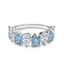Large Pear Half Band Gender Reveal Ring