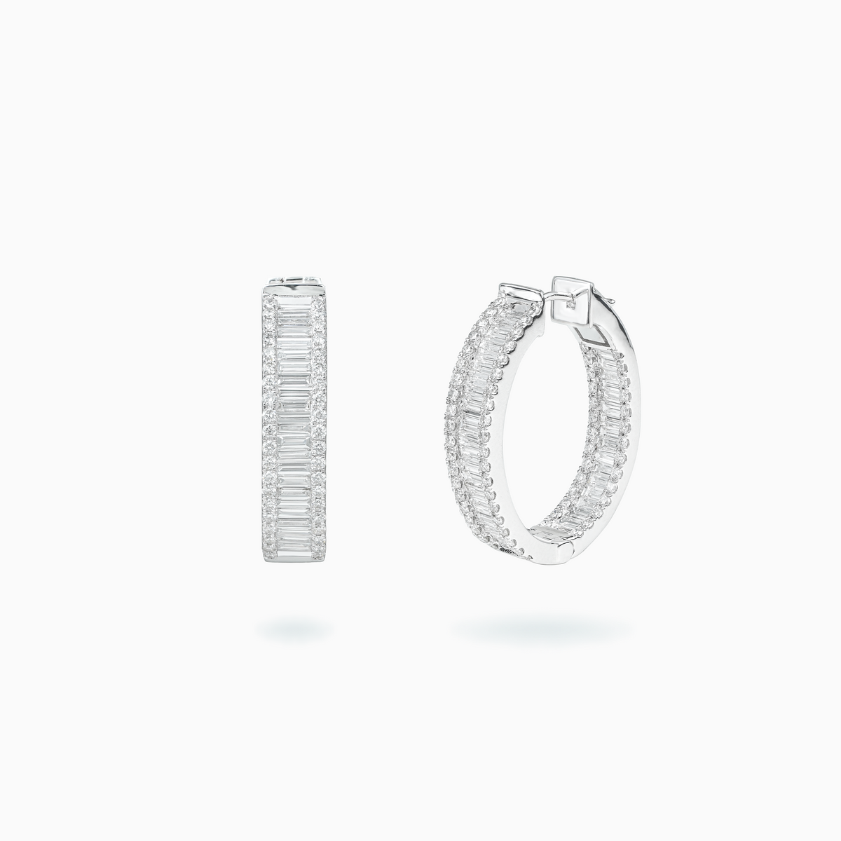 Platinum 950 & 18K White Gold Diamond Earring	 Main image