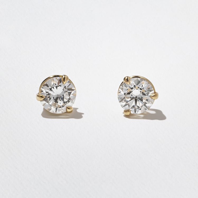 1 TCW Round Lab Grown Diamond Classic Stud Earring