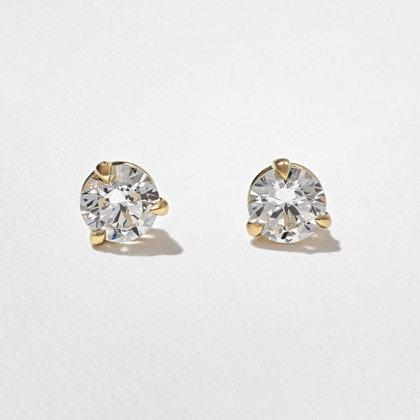 1.5 CT Round Lab Grown Diamond Stud Earrings