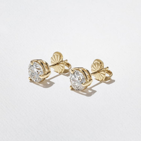 1.5 CT Round Lab Grown Diamond Stud Earrings