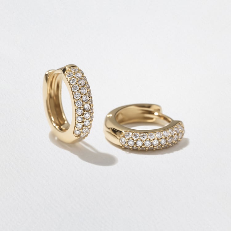 2 CT Round Halo & Pave Lab Grown Diamond Earring Main image