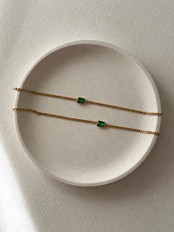 Emerald Curb Bracelet