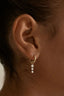 1 CT Round Lab Grown Diamond Dangle Hoop Earrings