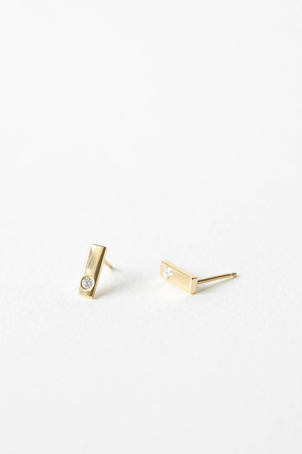 0.06 CT Bar Studs Lab Grown Diamond Earrings