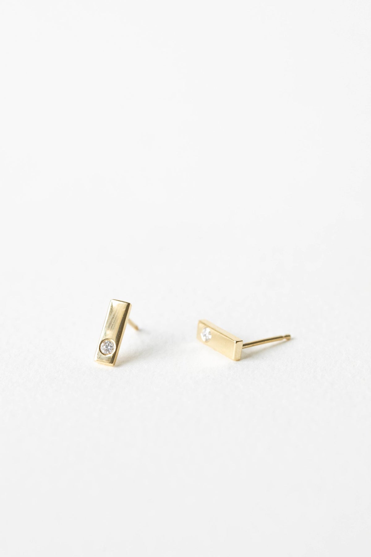 0.06 CT Bar Studs Lab Grown Diamond Earrings