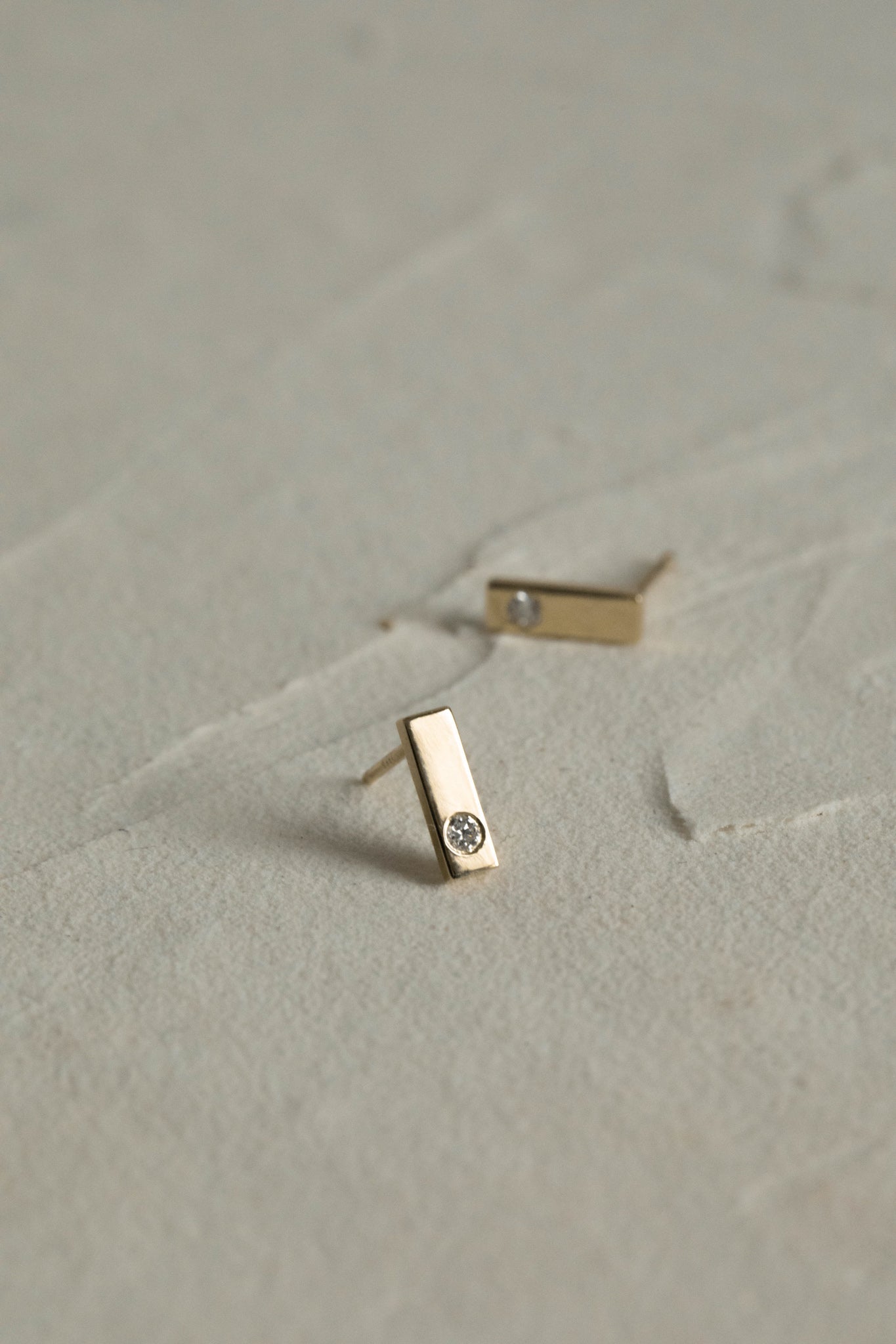 0.06 CT Bar Studs Lab Grown Diamond Earrings Secondary image