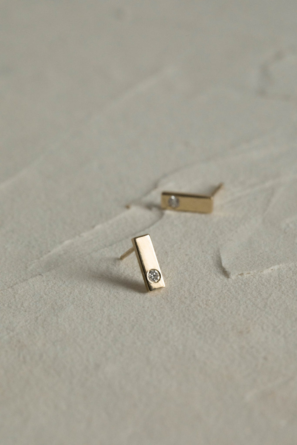 0.06 CT Bar Studs Lab Grown Diamond Earrings
