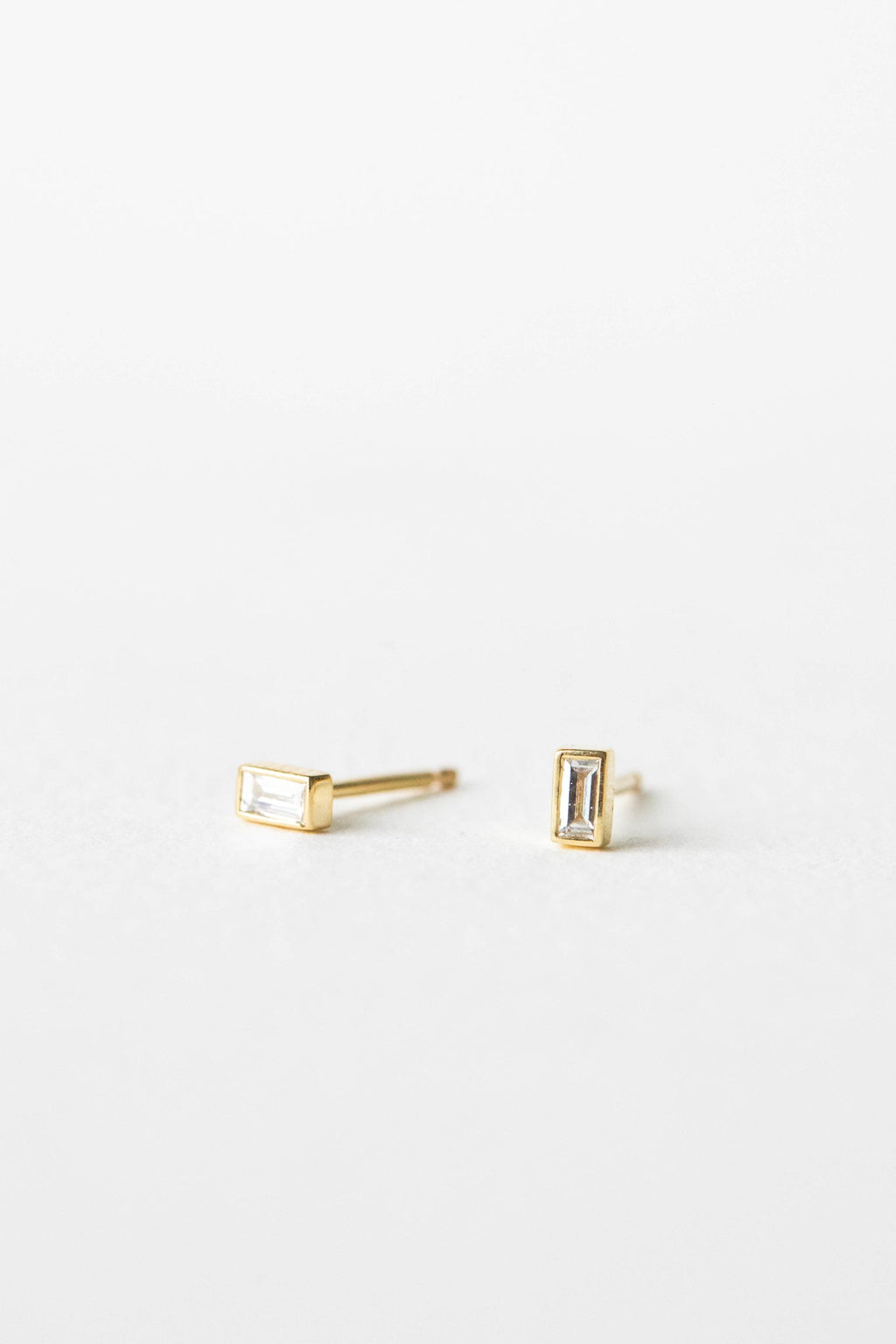 0.12 CT Baguette Lab Grown Diamond Stud Earrings