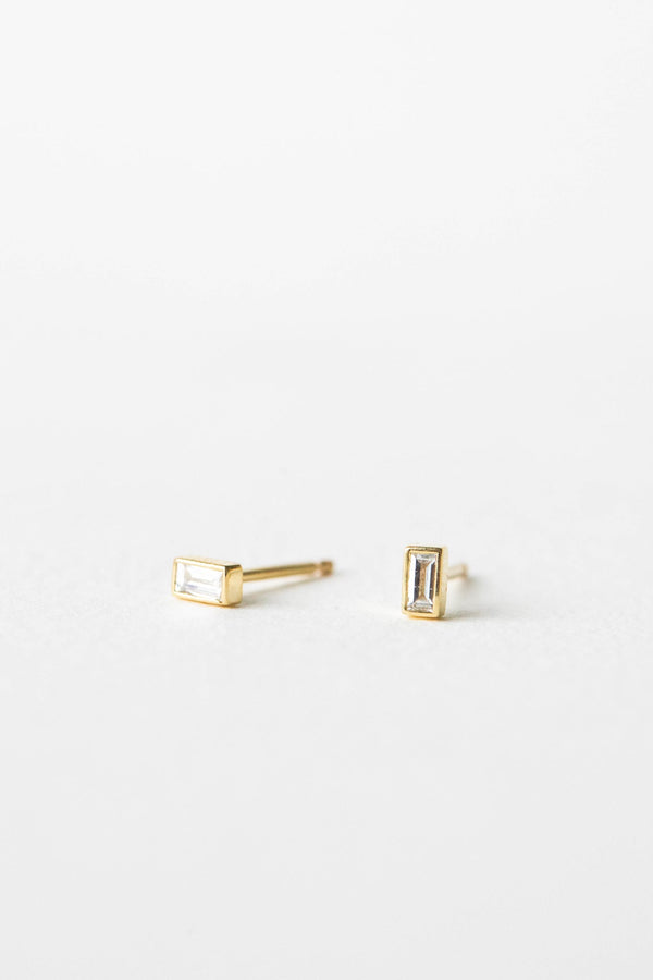 0.12 CT Baguette Lab Grown Diamond Stud Earrings