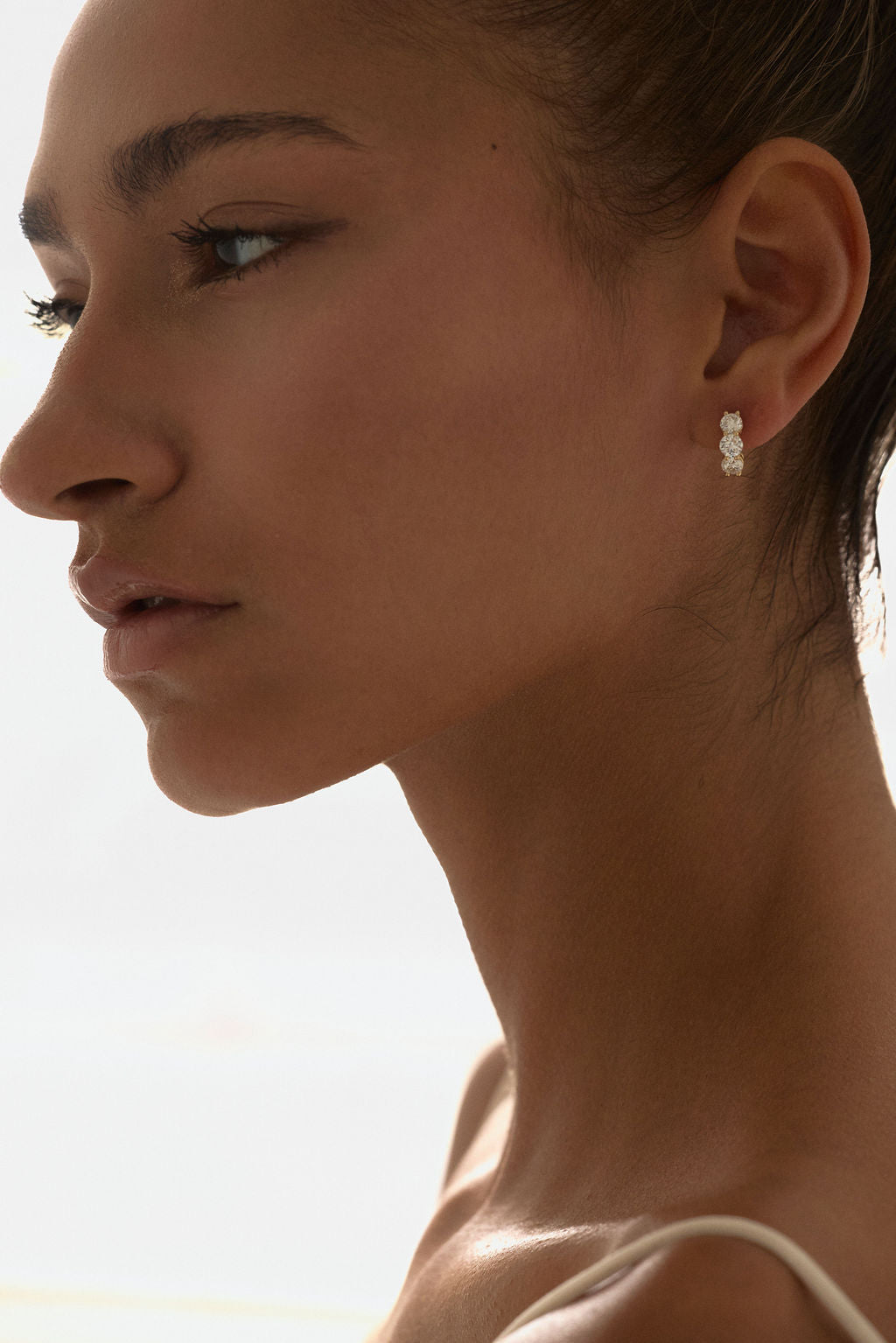 2 CT Round Lab Grown Diamond Huggies Earring