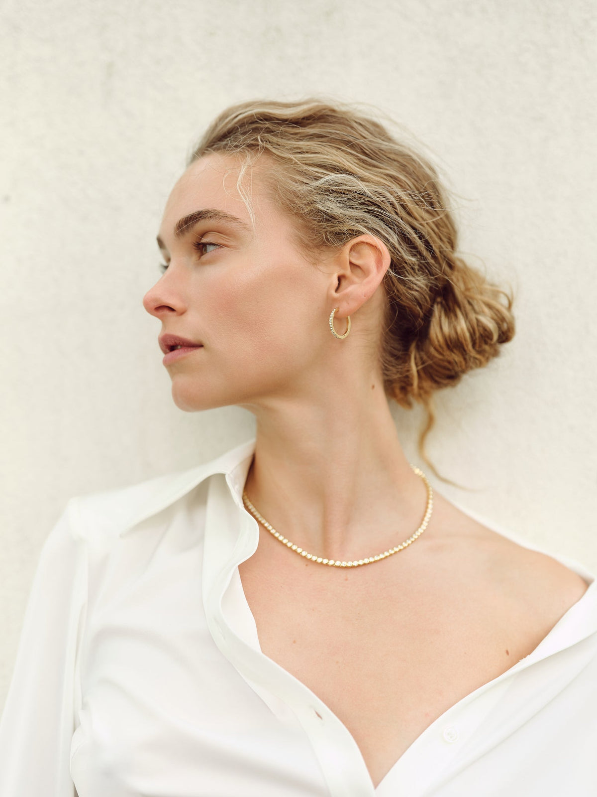 Lucia Bezel Tennis Necklace