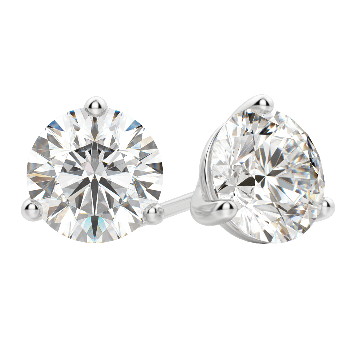 0.50 CT-4.0 CT Round Solitaire Lab Grown Diamond Earrings Secondary image