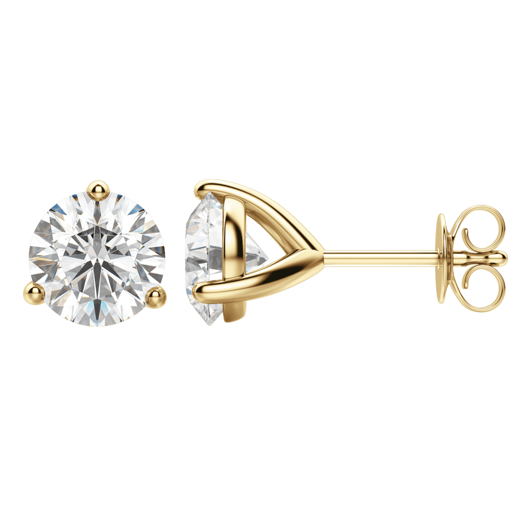0.50 CT-4.0 CT Round Solitaire Lab Grown Diamond Earrings