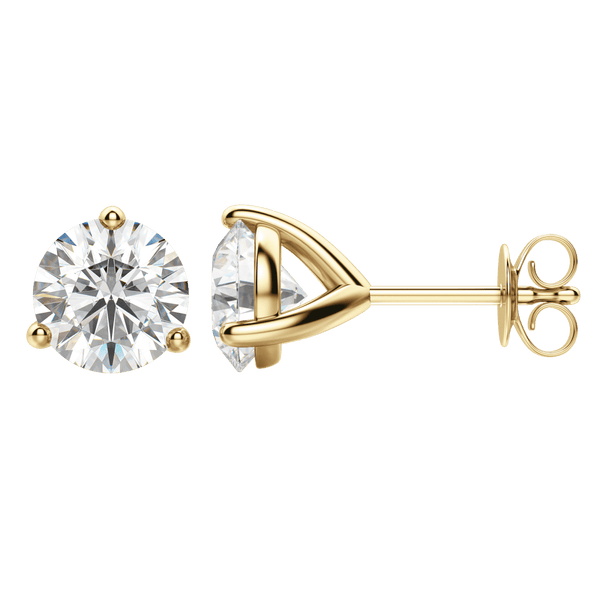 0.50 CT-4.0 CT Round Solitaire Lab Grown Diamond Earrings