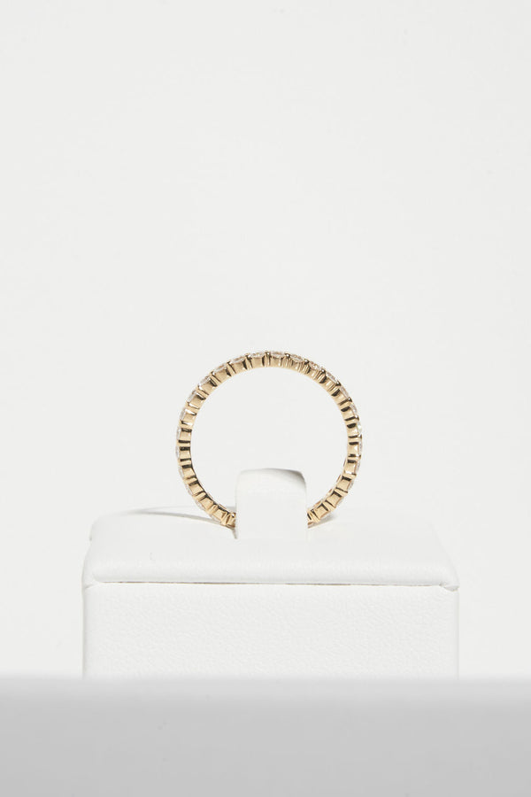 Medium Pave Round Wedding Band