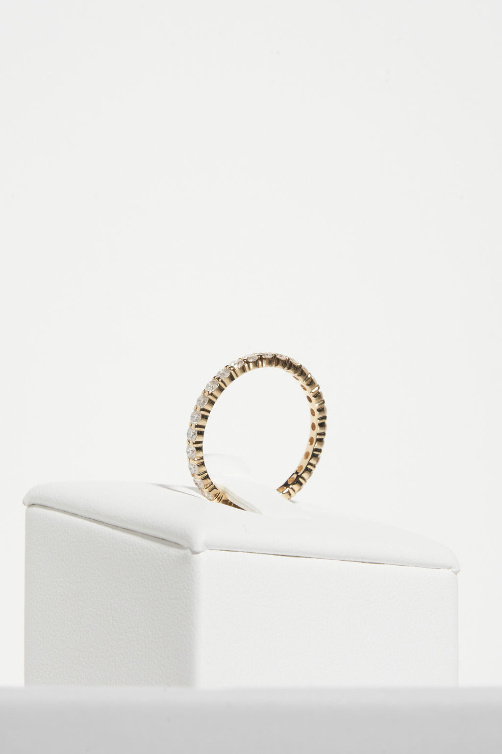 Medium Pave Round Wedding Band