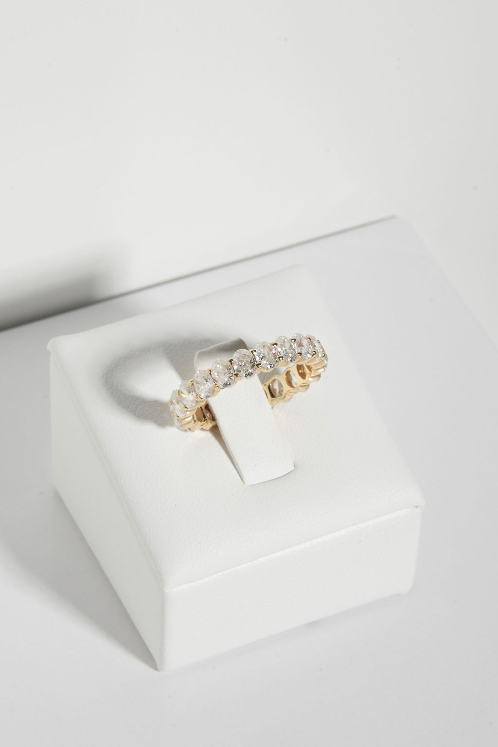 Large Pave Oval Wedding Band