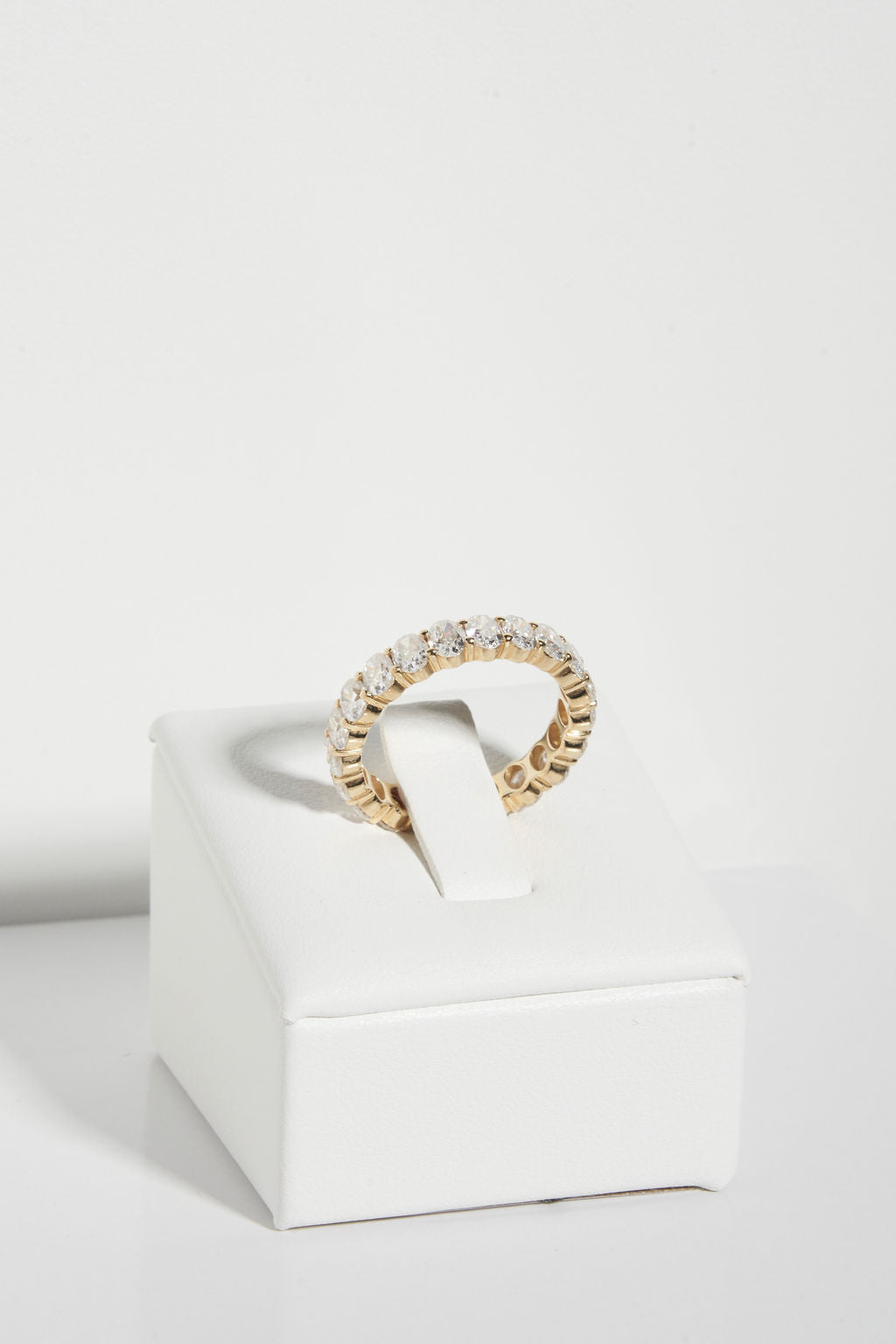 Large Pave Oval Wedding Band