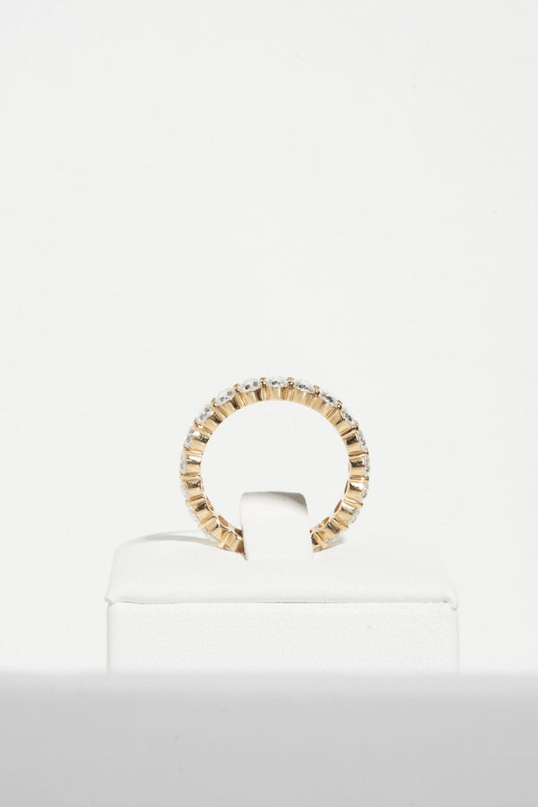 Large Pave Oval Wedding Band
