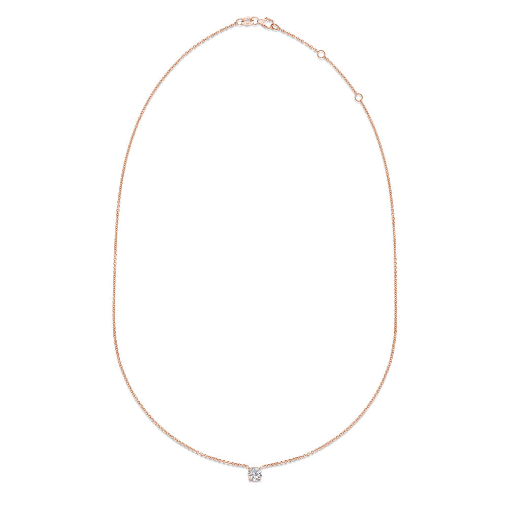 0.50 CT Round Solitaire Lab Grown Diamond Necklace