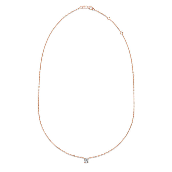 0.50 CT Round Solitaire Lab Grown Diamond Necklace