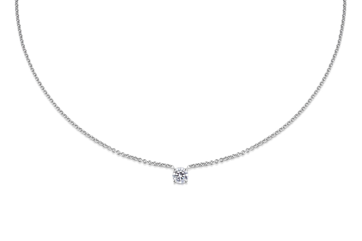 0.50 CT Round Solitaire Lab Grown Diamond Necklace Main image