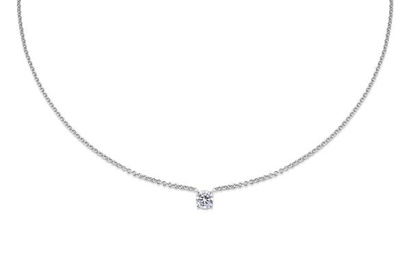 0.50 CT Round Solitaire Lab Grown Diamond Necklace