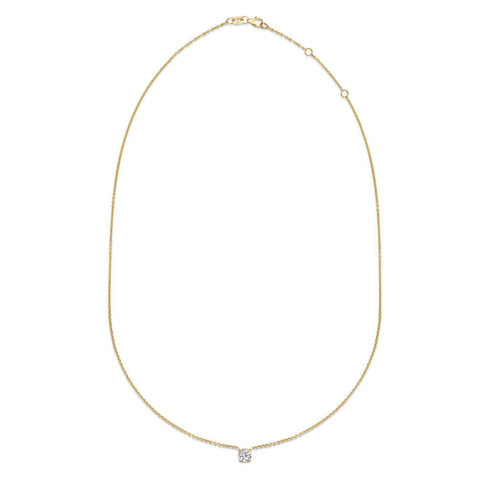 0.50 CT Round Solitaire Lab Grown Diamond Necklace