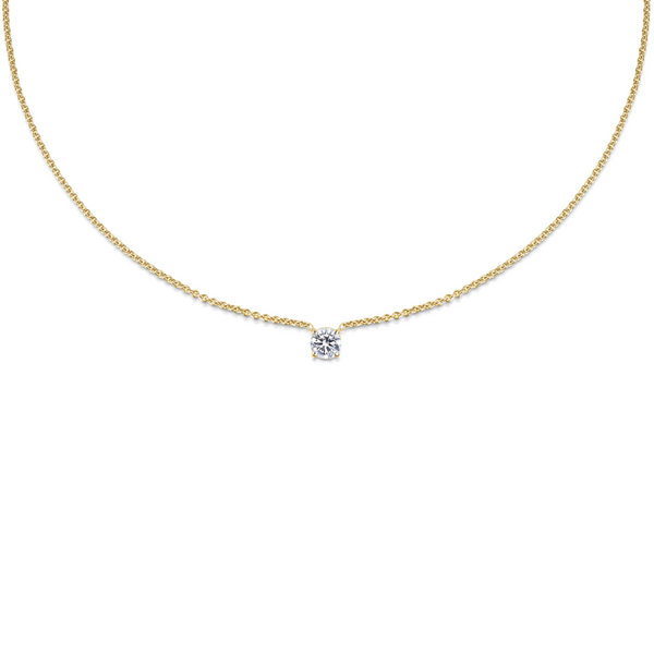 0.50 CT Round Solitaire Lab Grown Diamond Necklace