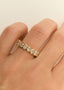 Large Oval Bezel Wedding Band