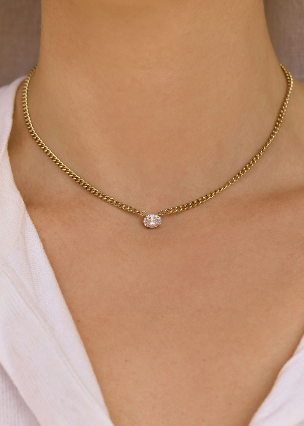 Oval Curb Pendant