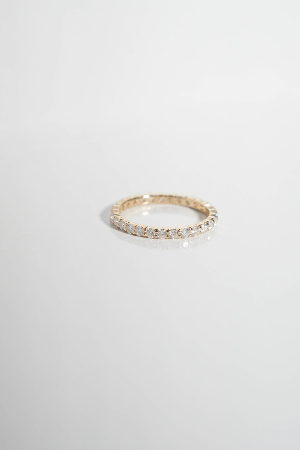 Medium Pave Round Wedding Band