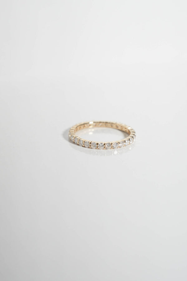 Medium Pave Round Wedding Band