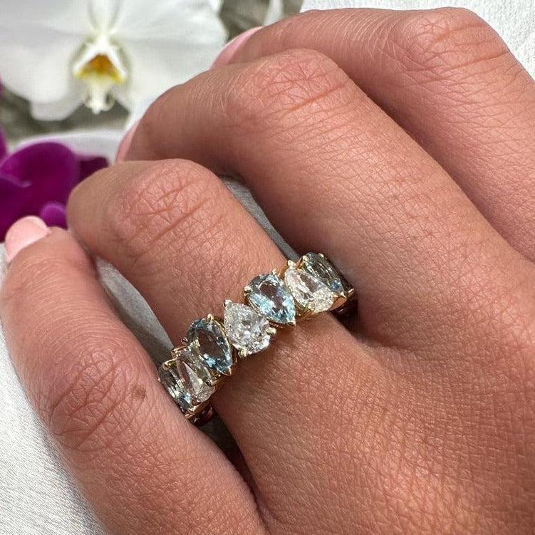 Large Pear Gender Reveal Ring