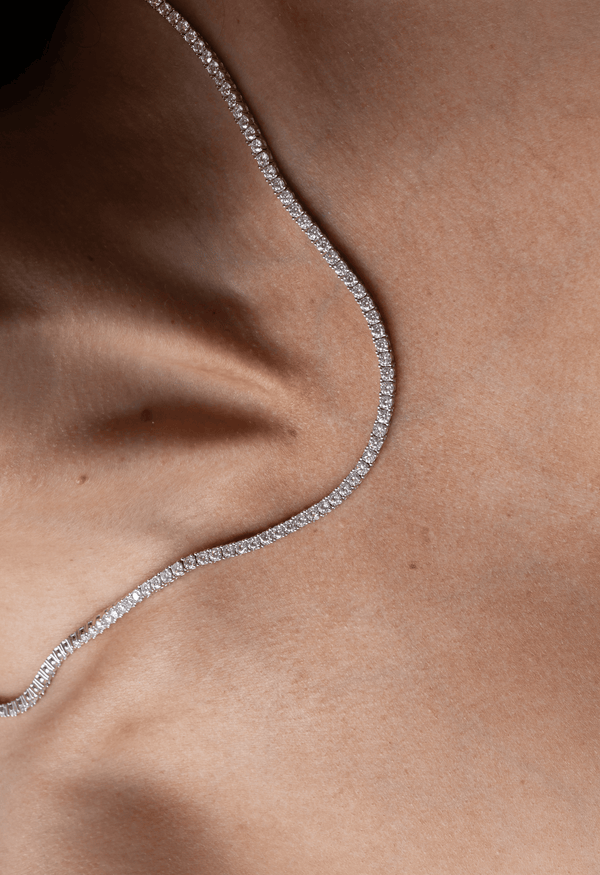 Classic Tennis Necklace - Moissanite