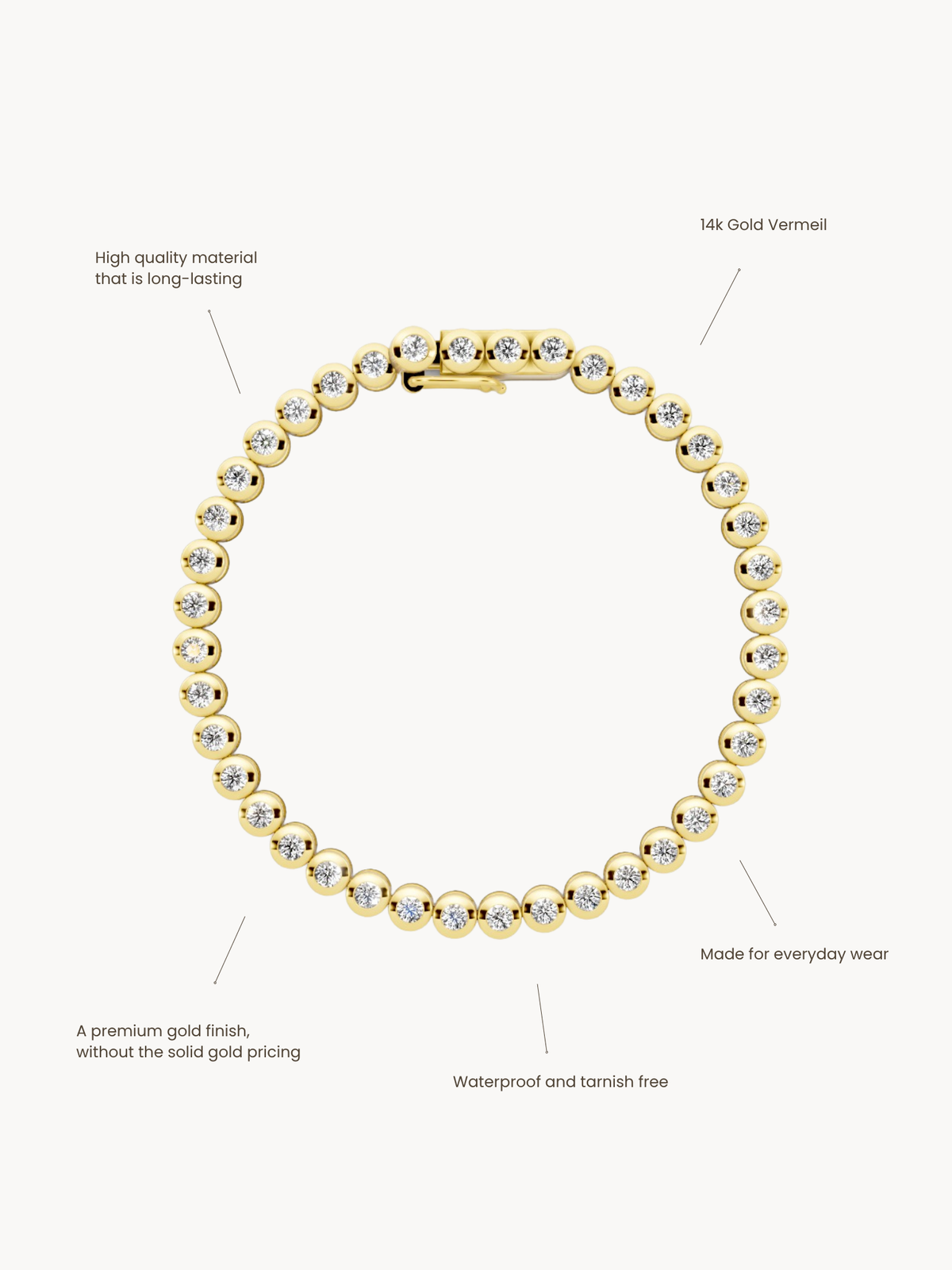 Lucia Bezel Tennis Bracelet
