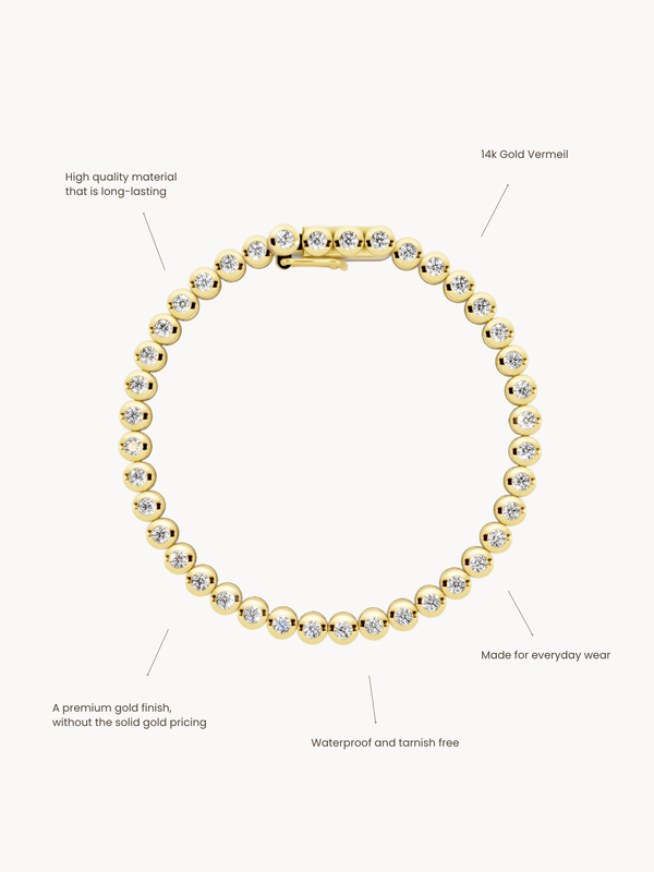 Lucia Bezel Tennis Bracelet